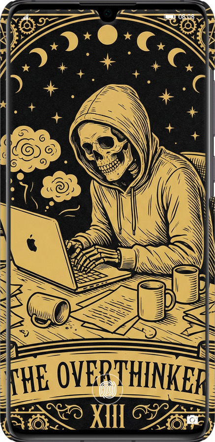 3D пластиковый матовый чехол The Overthinker для Huawei P30 - 6774m-1622 изображение 