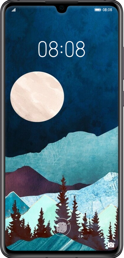 Силиконовый чехол Горная идиллия ночной пейзаж для Huawei P30 - 6488u-1622 изображение 