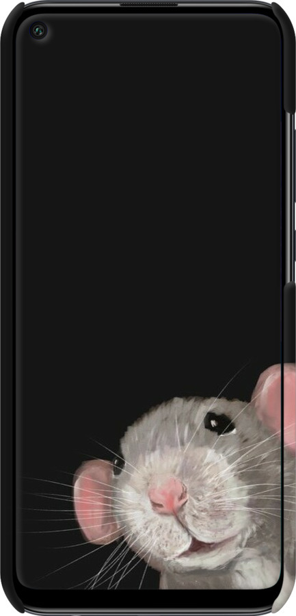 3D пластиковый матовый чехол The Peeking Rat для Huawei P40 Lite E - 6442m-1875 изображение 