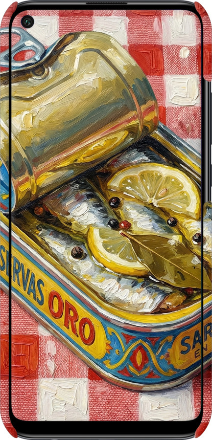 3D пластиковий матовий чехол Vintage Sardine Tin Phone для Huawei P40 Lite E - 6772m-1875 изображение 