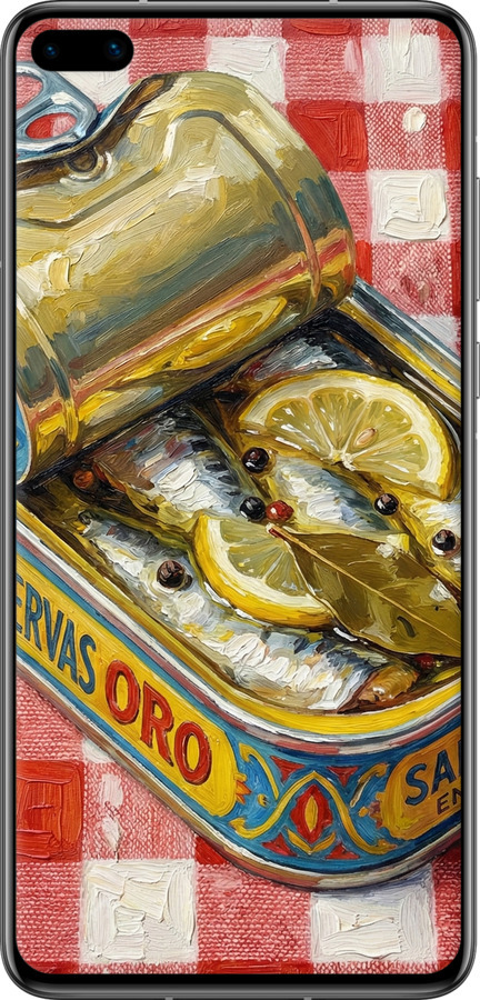 Силиконовый чехол Vintage Sardine Tin Phone для Huawei P40 - 6772u-1840 изображение 