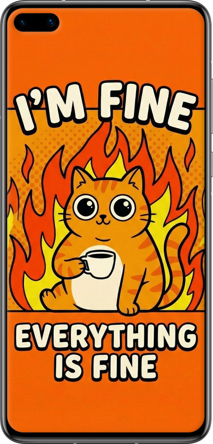 Силиконовый чехол Funny Cat для Huawei P40 - 6786u-1840 изображение 