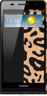 3D пластиковий глянцевий чехол Плями леопарда для Huawei Ascend P6 - 4269c-39 изображение 