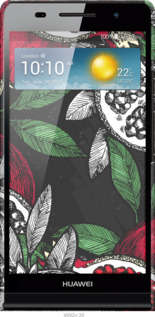 3D пластиковий глянцевий чехол Гранат для Huawei Ascend P6 - 4692c-39 изображение 