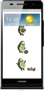 3D пластиковий глянцевий чехол Авокадо 1 для Huawei Ascend P6 - 4857c-39 изображение 