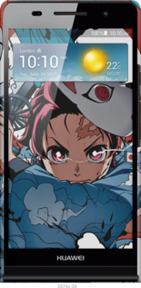 3D пластиковий глянцевий чехол Танджиро Камадо для Huawei Ascend P6 - 5574c-39 изображение 