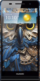 3D пластиковий глянцевий чехол Сова v2 для Huawei Ascend P6 - 5649c-39 изображение 