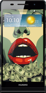 3D пластиковый глянцевый чехол Big money 2 для Huawei Ascend P6 - 5668c-39 изображение 