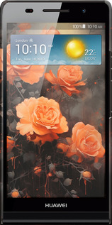 3D пластиковый глянцевый чехол Оранжевые розы для Huawei Ascend P6 - 5944c-39 изображение 