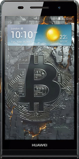 3D пластиковий глянцевий чехол Розпечений біткойн для Huawei Ascend P6 - 6091c-39 изображение 
