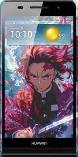 3D пластиковий глянцевий чехол Танджиро Камадо: Клинок, що розсікає демонів для Huawei Ascend P6 - 6111c-39 изображение 