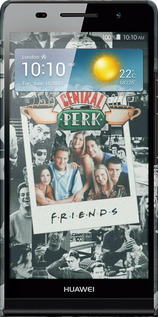 3D пластиковый глянцевый чехол Друзья для Huawei Ascend P6 - 6276c-39 изображение 