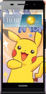 3D пластиковый глянцевый чехол Пикачу для Huawei Ascend P6 - 6383c-39 изображение 
