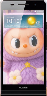 3D пластиковий глянцевий чехол Лабубу для Huawei Ascend P6 - 6708c-39 изображение 