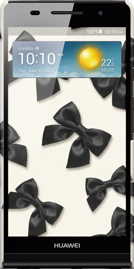 3D пластиковый глянцевый чехол Dark Coquette для Huawei Ascend P6 - 6765c-39 изображение 