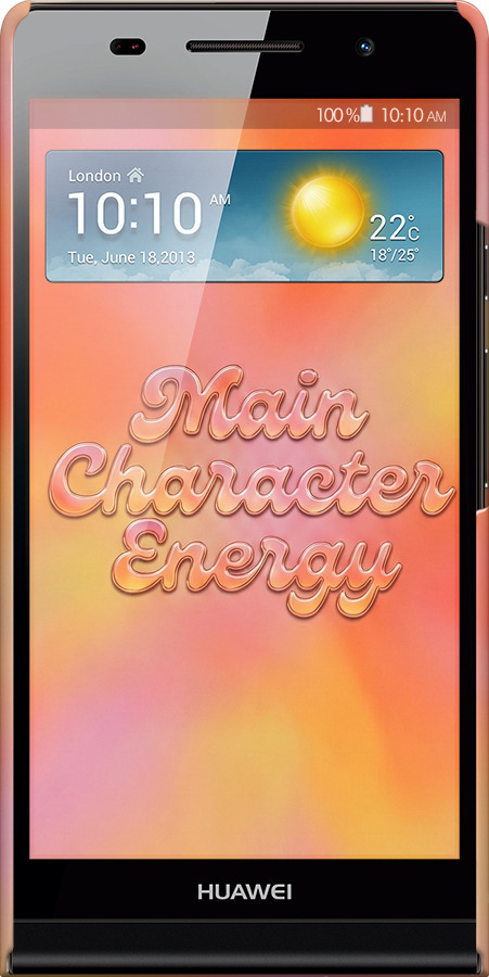 3D пластиковый глянцевый чехол Aura Gradient Main Character Energy Aesthetic Y2K для Huawei Ascend P6 - 6783c-39 изображение 
