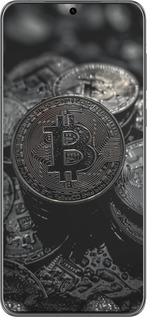 Силиконовый чехол Black Bitcoin для Huawei P60 - 6090u-3024 изображение 