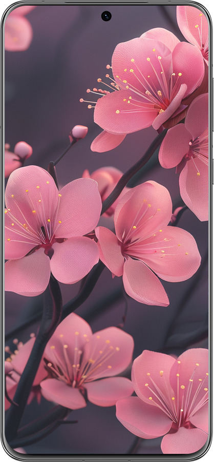 Силіконовий чехол Пурпурова сакура для Huawei P60 - 6075u-3024 изображение 