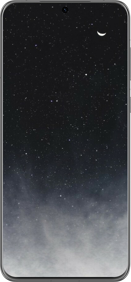 Силіконовий чехол Голубые облака, Голубая луна для Huawei P60 - 6396u-3024 изображение 