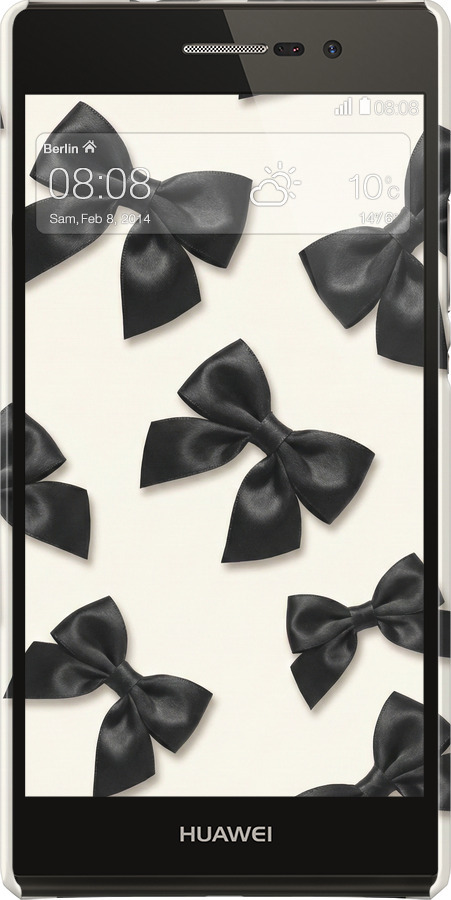 3D пластиковый глянцевый чехол Dark Coquette для Huawei Ascend P7 - 6765c-49 изображение 