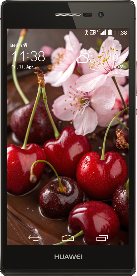 Силиконовый чехол Вишня в шоколаде для Huawei Ascend P7 - 6698u-49 изображение 
