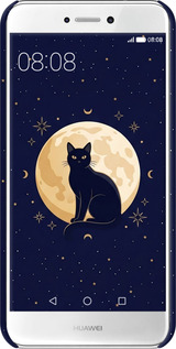 3D пластиковый матовый чехол Cute Cat Celestial/Witchy для Huawei P8 Lite (2017) - 6787m-777 изображение 