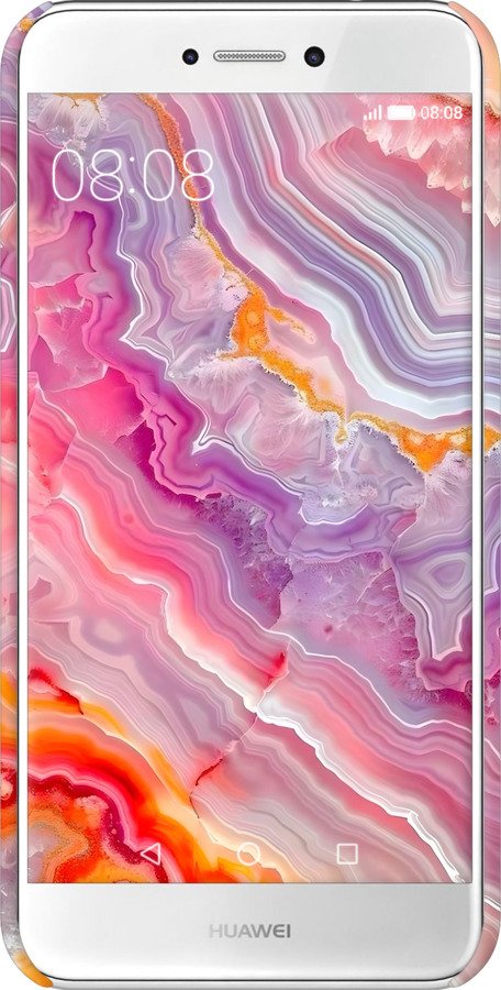 3D пластиковый матовый чехол Мрамор 2 для Huawei P8 Lite (2017) - 6307m-777 изображение 