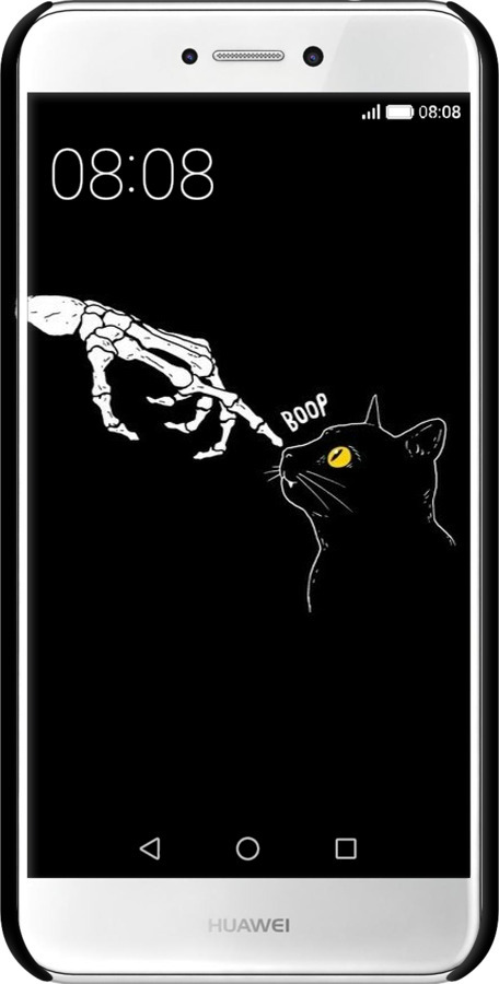 3D пластиковый матовый чехол Кошка для Huawei P8 Lite (2017) - 6505m-777 изображение 