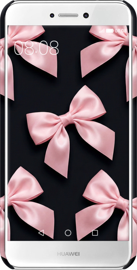 3D пластиковый матовый чехол Coquette Ribbons Dark Coquette для Huawei P8 Lite (2017) - 6767m-777 изображение 