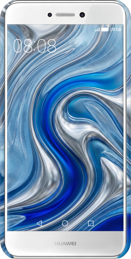 3D пластиковый матовый чехол Liquid Chrome для Huawei P8 Lite (2017) - 6781m-777 изображение 