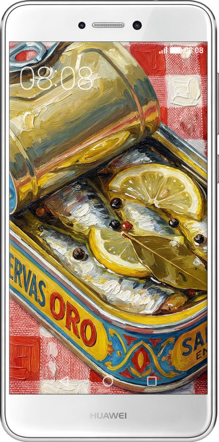 2D пластиковый чехол Vintage Sardine Tin Phone для Huawei P8 Lite (2017) - 6772t-777 изображение 