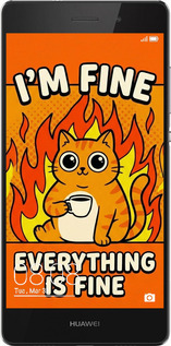 Силіконовий чехол Funny Cat для Huawei Ascend P8 Lite - 6786u-126 изображение 