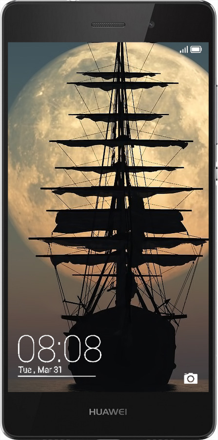 Силиконовый чехол Корабль для Huawei Ascend P8 Lite - 5998u-126 изображение 
