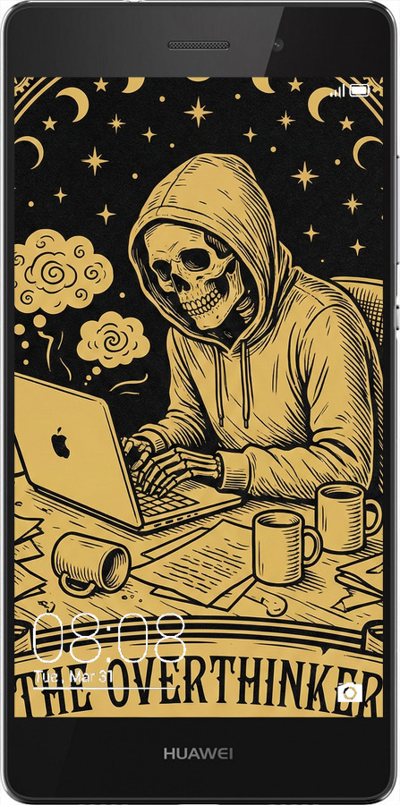 Силиконовый чехол The Overthinker для Huawei Ascend P8 Lite - 6774u-126 изображение 