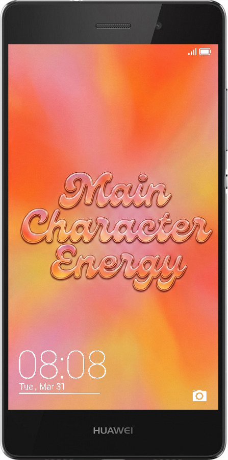 Силиконовый чехол Aura Gradient Main Character Energy Aesthetic Y2K для Huawei Ascend P8 Lite - 6783u-126 изображение 