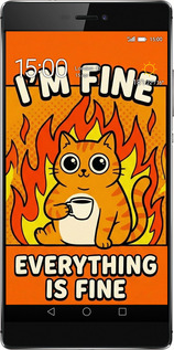 Силіконовий чехол Funny Cat для Huawei Ascend P8 - 6786u-123 изображение 