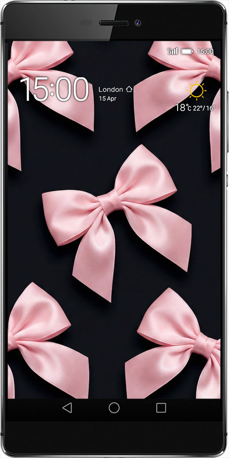Силиконовый чехол Coquette Ribbons Dark Coquette для Huawei Ascend P8 - 6767u-123 изображение 
