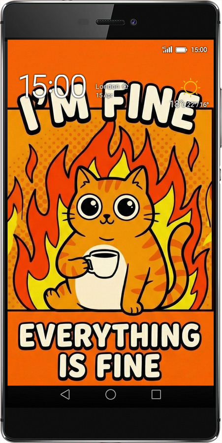 Силіконовий чехол Funny Cat для Huawei Ascend P8 - 6786u-123 изображение 