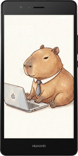 2D пластиковый чехол Funny Capybara CEO Working для Huawei P9 Lite - 6777t-298 изображение 