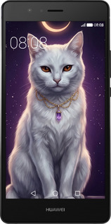2D пластиковий чехол Mystic White Cat Gothic Dark Purple Gold для Huawei P9 Lite - 6805t-298 изображение 