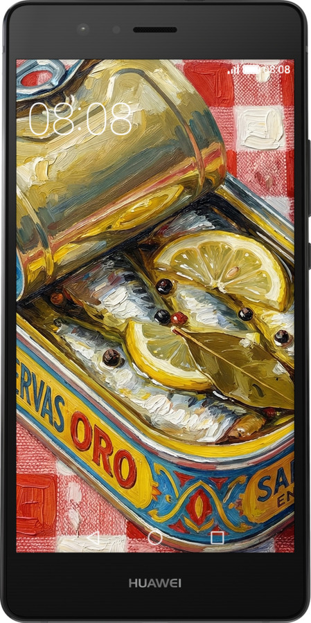 2D пластиковий чехол Vintage Sardine Tin Phone для Huawei P9 Lite - 6772t-298 изображение 