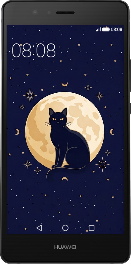2D пластиковый чехол Cute Cat Celestial/Witchy для Huawei P9 Lite - 6787t-298 изображение 