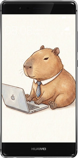 Силиконовый чехол Funny Capybara CEO Working для Huawei P9 Plus - 6777u-300 изображение 