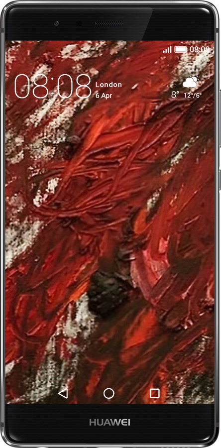 Силиконовый чехол Абстрактная композиция в красных тонах для Huawei P9 Plus - 6541u-300 изображение 