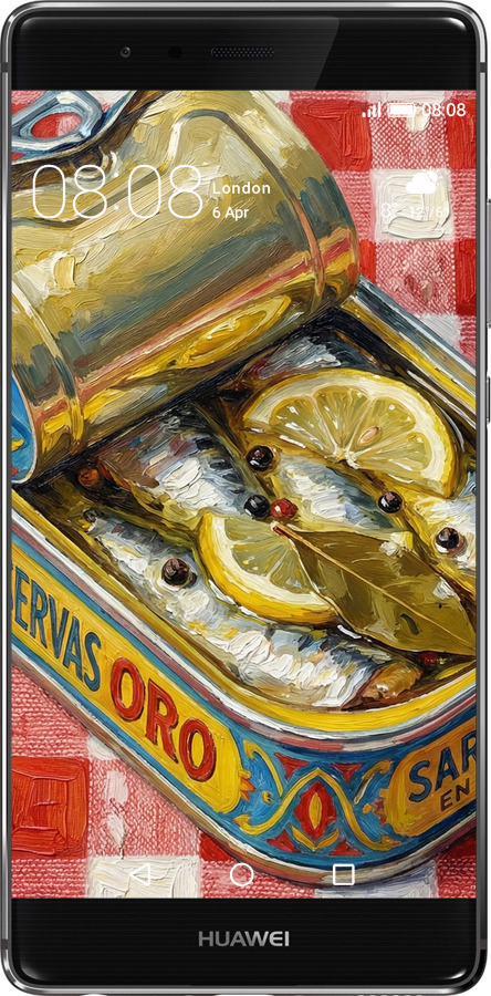 Силиконовый чехол Vintage Sardine Tin Phone для Huawei P9 Plus - 6772u-300 изображение 