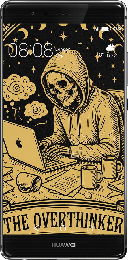 Силіконовий чехол The Overthinker для Huawei P9 Plus - 6774u-300 изображение 