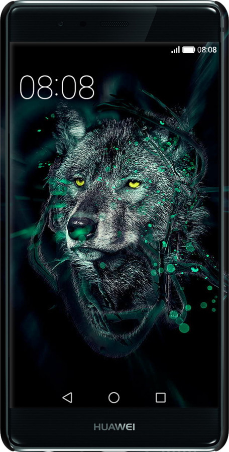 3D пластиковый глянцевый чехол Wolf для Huawei P9 - 6610c-347 изображение 