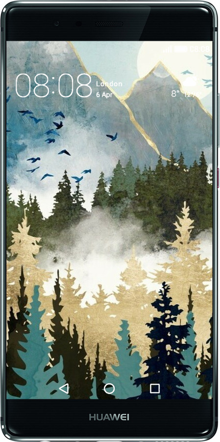 Силиконовый чехол С изображением лесного пейзажа для Huawei P9 - 6548u-347 изображение 