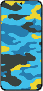 Силіконовий чехол Жовто-блакитний камуфляж для Huawei Pura 70 PRO - 1084u-3700 изображение 
