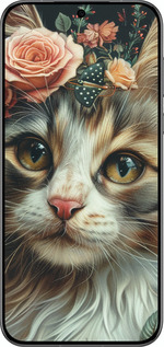 Силиконовый чехол Cats and flowers для Huawei Pura 70 PRO - 6069u-3700 изображение 